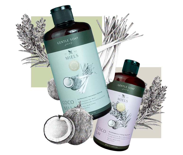 Miels natural skincare products collection - non-toxic body care.